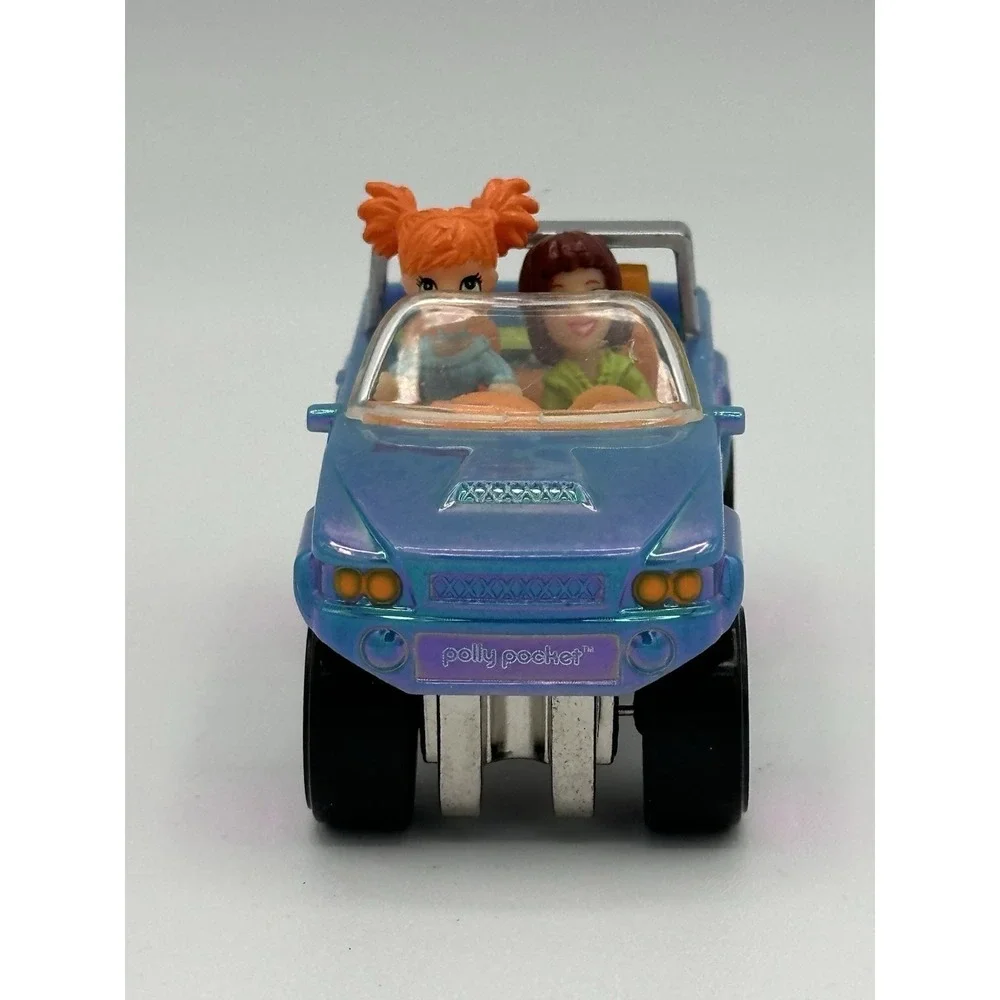 Polly Pocket Wheels #16 Razmataz Lila‎ & Blue Beach Car 2006 + BONUS DOLL